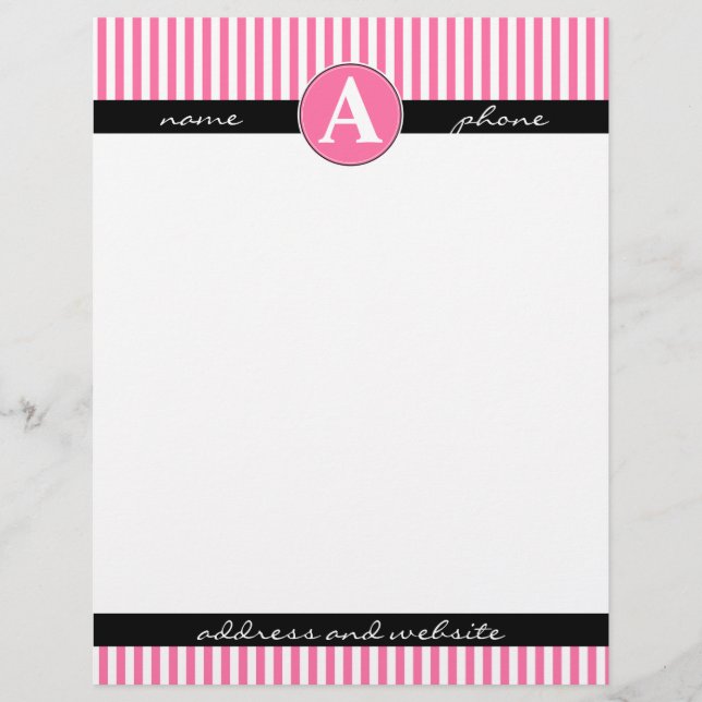 Letterhead, Custom and Monogrammed Letterhead (Front)