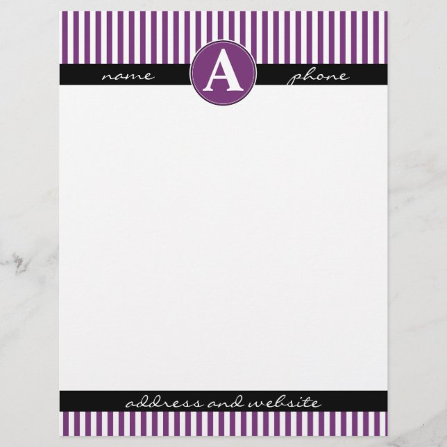 Letterhead, Custom and Monogrammed Letterhead (Front)