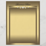 Letterhead Elegant Beige Gold<br><div class="desc">Letterhead Elegant Beige Gold Elite Party Wedding birthday Events Functions Monogrammed Letterhead Business Home Office Personal ornate classy</div>