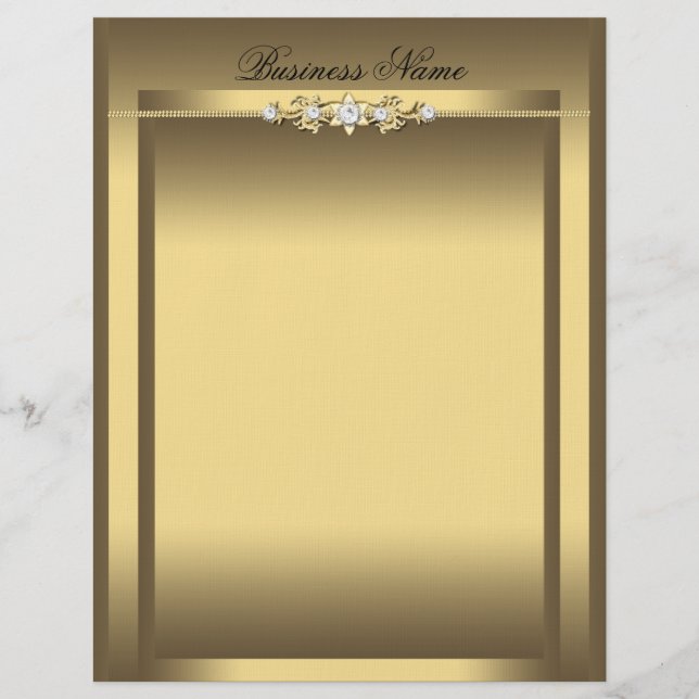 Letterhead Elegant Beige Gold (Front)