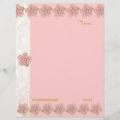 Letterhead Flower Jewel Pink Border 2 (Front)