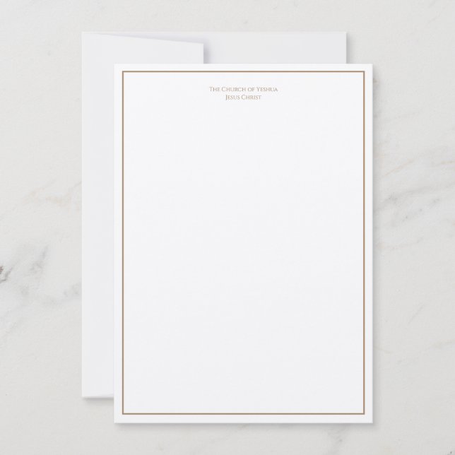 Letterhead for Church of Yeshua Jesus Christ Thank Thank You Card (Front)