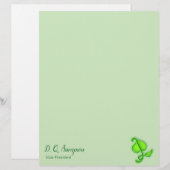 Letterhead - Green 3D Leaf with Name (Front/Back)