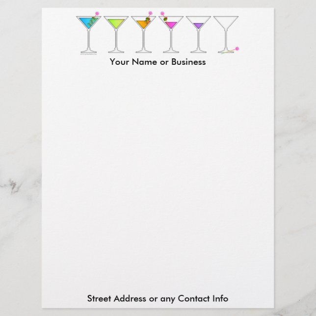 Letterhead - MARTINIS, going...going...Gone (Front)