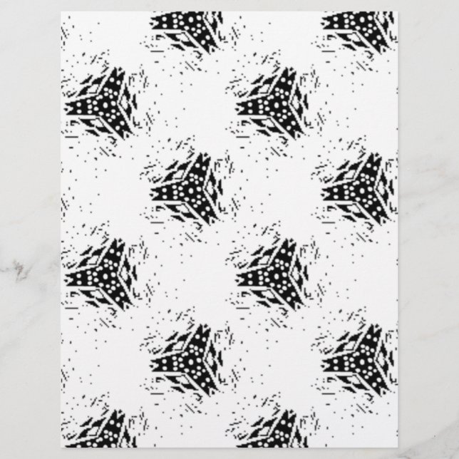 Letterhead | Modern Geometric Black Design (Front)
