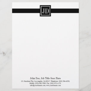 Letterhead Monogram Matching Business Card