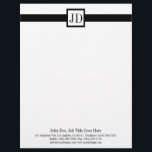 Letterhead Monogram Matching Business Card<br><div class="desc">Business Letterhead Black Monogram - Matching Business Card is Available - Visit zazzle.com/bizcards4u or search keyword "bizcards4u" on Zazzle now.</div>