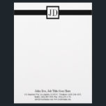 Letterhead Monogram Matching Business Card<br><div class="desc">Business Letterhead Black Monogram - Matching Business Card is Available - Visit zazzle.com/bizcards4u or search keyword "bizcards4u" on Zazzle now.</div>