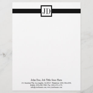Letterhead Monogram Matching Business Card