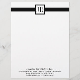 Letterhead Monogram Matching Business Card