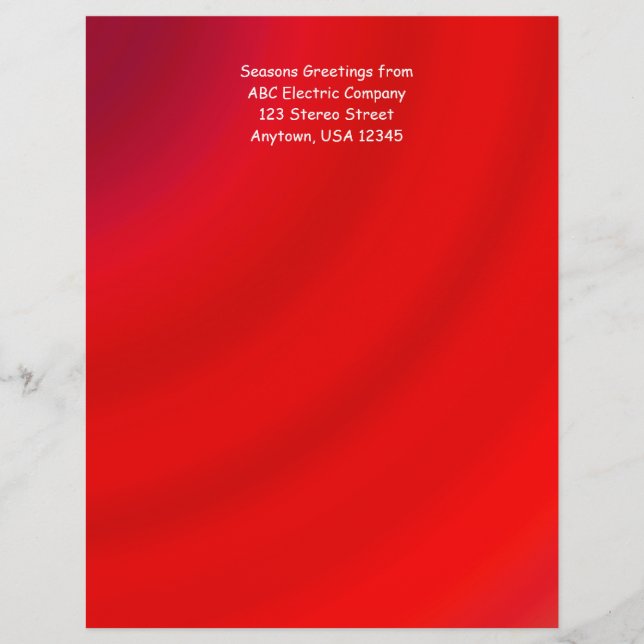 Letterhead Paper Match #10 Red Gradient Envelope (Front)