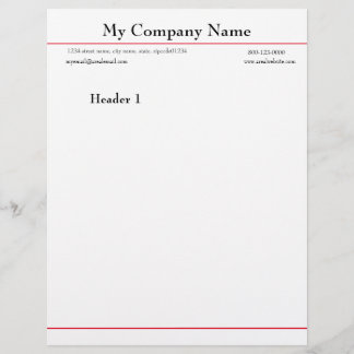 Letterhead Paper, Size: 8.5" x 11", Paper: Matte,