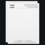 Letterhead Template Branded Business Stationery<br><div class="desc">Custom Colors and Fonts - Design Your Own Simple Personalized Professional Business Letterhead Example with Logo - Add Your Logo - Image - Photo or QR Code / Name - Company / Address - Contact Information / More - Resize and move or remove and add elements / image with Customization...</div>