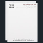 Letterhead Template Branded Business Stationery<br><div class="desc">Custom Colors and Fonts - Design Your Own Simple Personalized Professional Business Letterhead Example with Logo - Add Your Logo - Image - Photo or QR Code / Name - Company / Address - Contact Information / More - Resize and move or remove and add elements / image with Customization...</div>