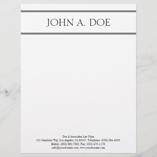 Letterhead White Silver _ Matches Business Card