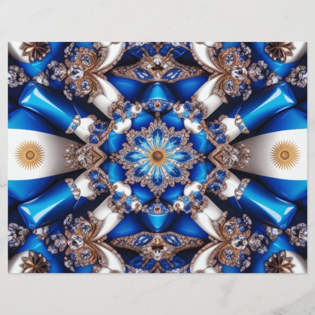 Letterhead with Argentinian Colors Design (Front)