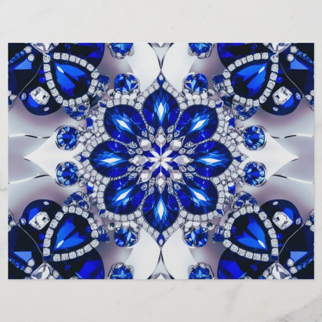 Letterhead with Blue White Colors Design (Front)