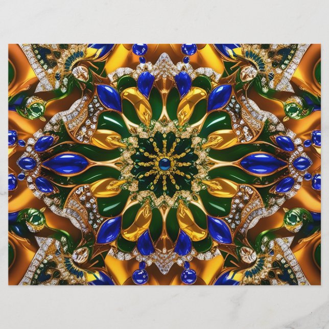 Letterhead with Brazil Colors Design (Front)