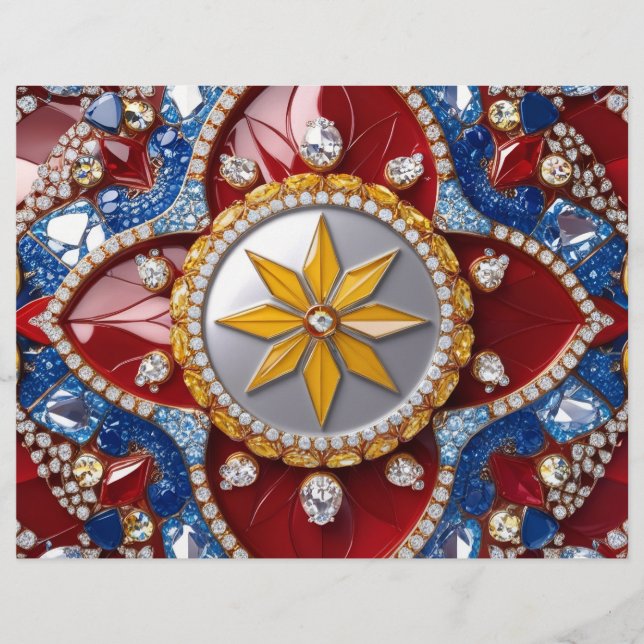 Letterhead with Colombian Colors Design (Front)