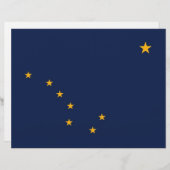 Letterhead with Flag of Alaska, USA (Front/Back)