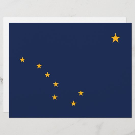 Letterhead with Flag of Alaska, USA (Front/Back)