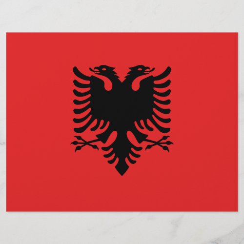 Letterhead with Flag of Albania