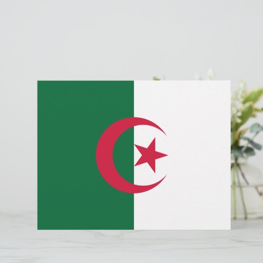 Letterhead with Flag of Algeria (Standing Front)