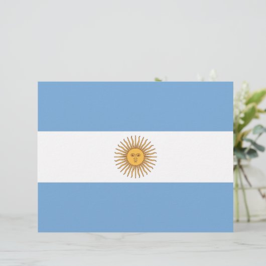 Letterhead with Flag of Argentina (Standing Front)