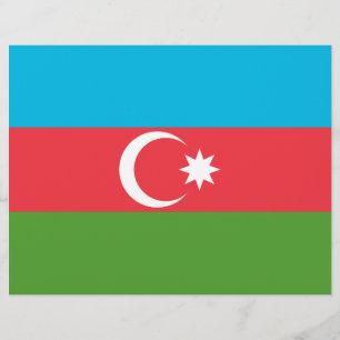 Letterhead with Flag of Azerbaijan