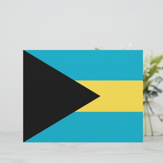 Letterhead with Flag of Bahamas (Standing Front)