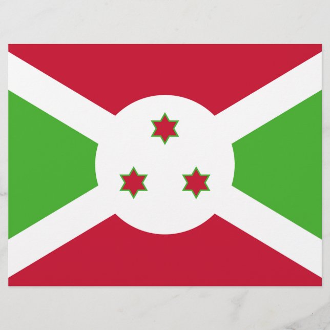 Letterhead with Flag of Burundi (Front)