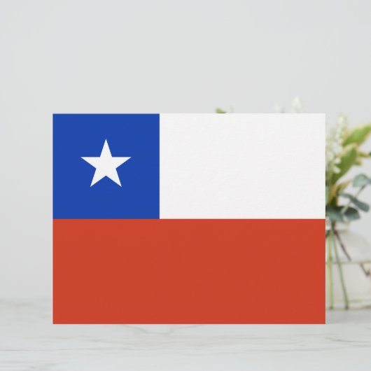 Letterhead with Flag of Chile (Standing Front)