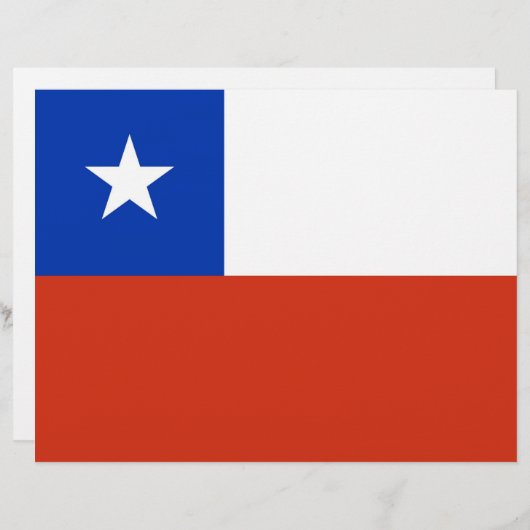 Letterhead with Flag of Chile (Front/Back)