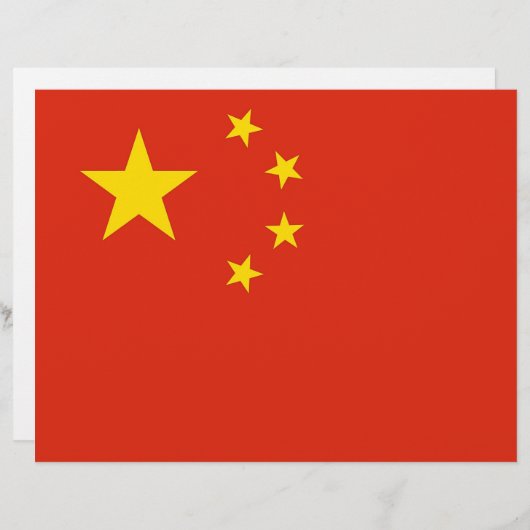 Letterhead with Flag of China (Front/Back)