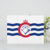 Letterhead with Flag of Cincinnati, Ohio (Standing Front)