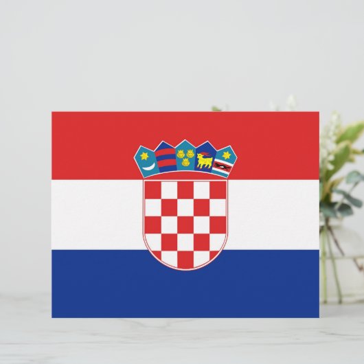 Letterhead with Flag of Croatia (Standing Front)