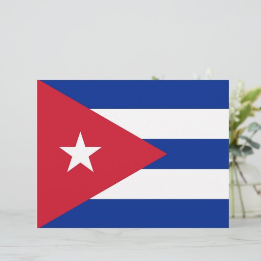 Letterhead with Flag of Cuba (Standing Front)