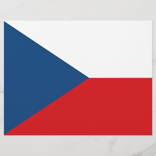 Letterhead with Flag of Czechia (Front)