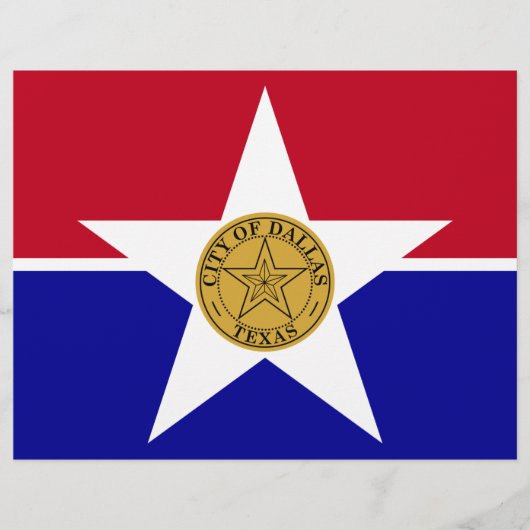 Letterhead with Flag of Dallas, USA (Front)