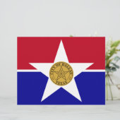 Letterhead with Flag of Dallas, USA (Standing Front)