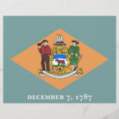 Letterhead with Flag of Delaware, USA (Front)
