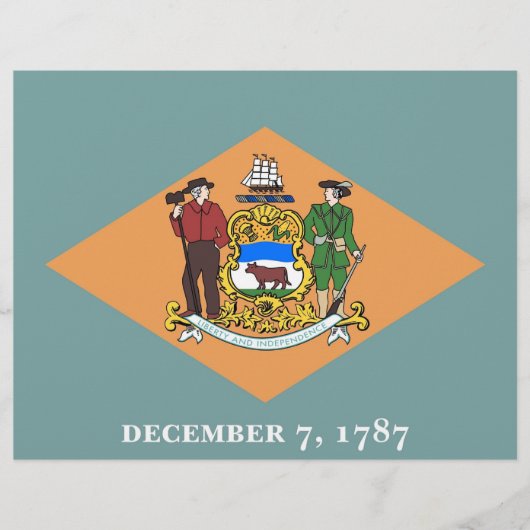 Letterhead with Flag of Delaware, USA (Front)