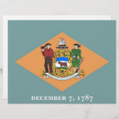 Letterhead with Flag of Delaware, USA (Front/Back)