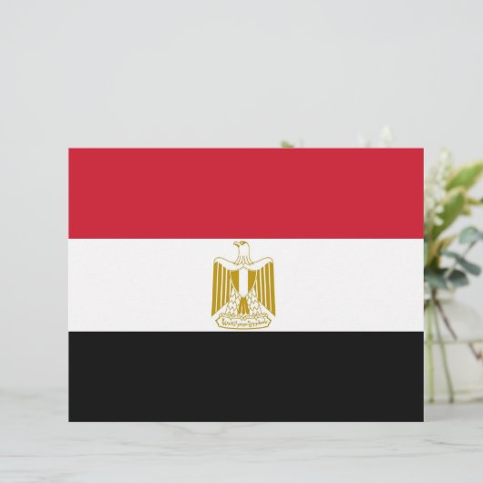 Letterhead with Flag of Egypt (Standing Front)