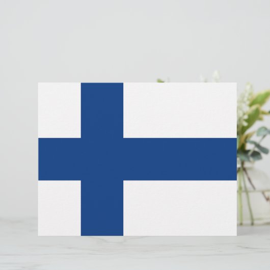 Letterhead with Flag of Finland (Standing Front)