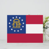 Letterhead with Flag of Georgia, USA (Standing Front)