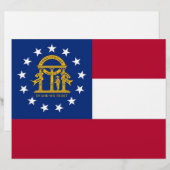 Letterhead with Flag of Georgia, USA (Front/Back)
