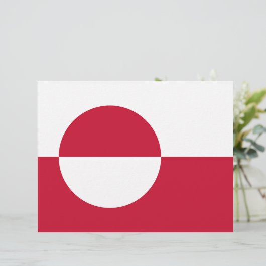 Letterhead with Flag of Greenland (Standing Front)