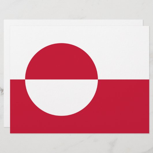 Letterhead with Flag of Greenland (Front/Back)