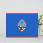 Letterhead with Flag of Guam, USA (Standing Front)